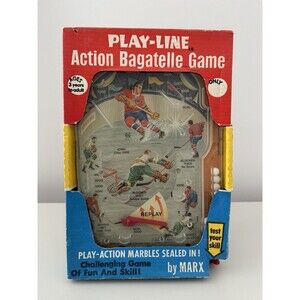Marx Play-Line Action Championship Hockey Bagatelle Game G-90